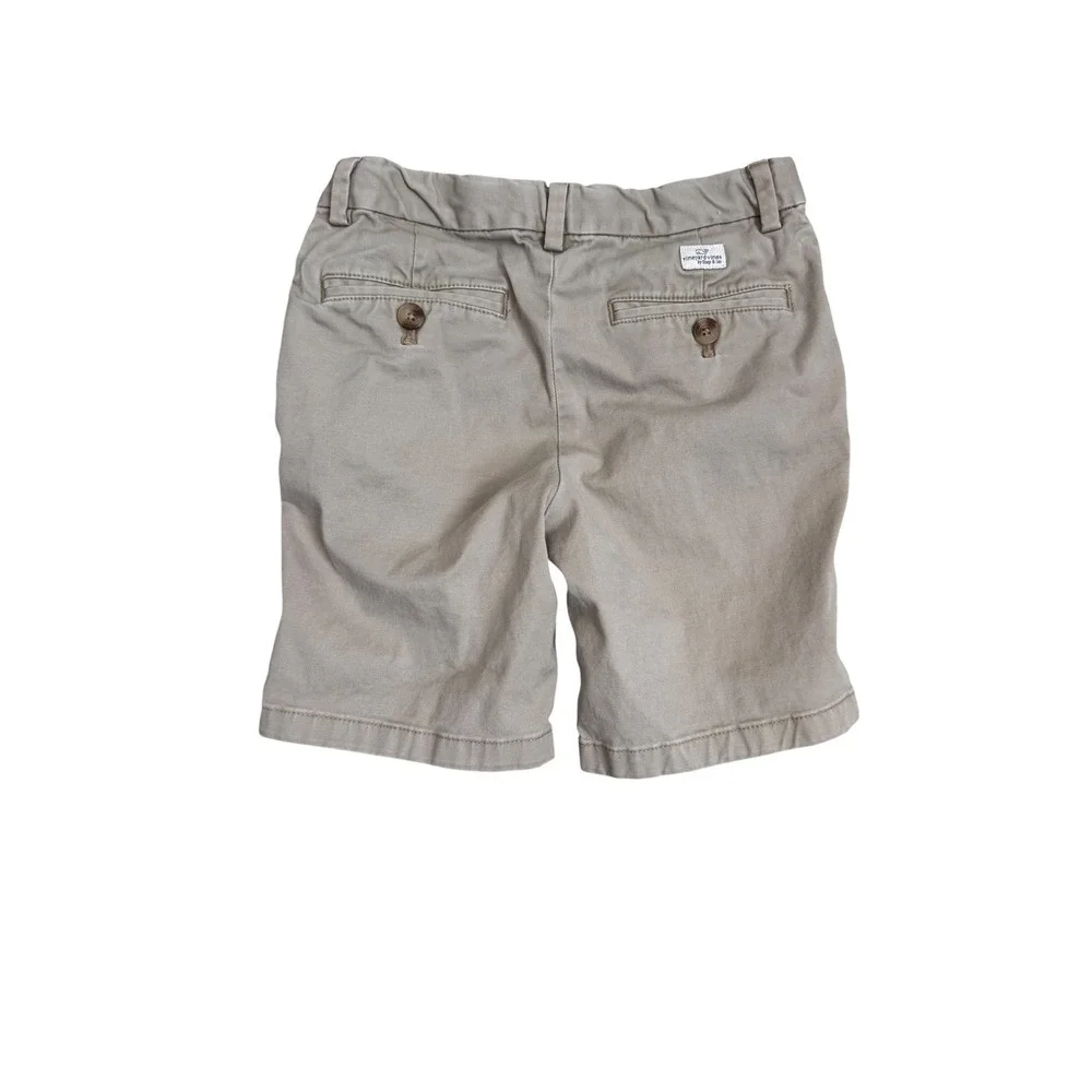 Vineyard Vines Boys Khaki Chino Shorts Stretch Adjustable Waist Size 7